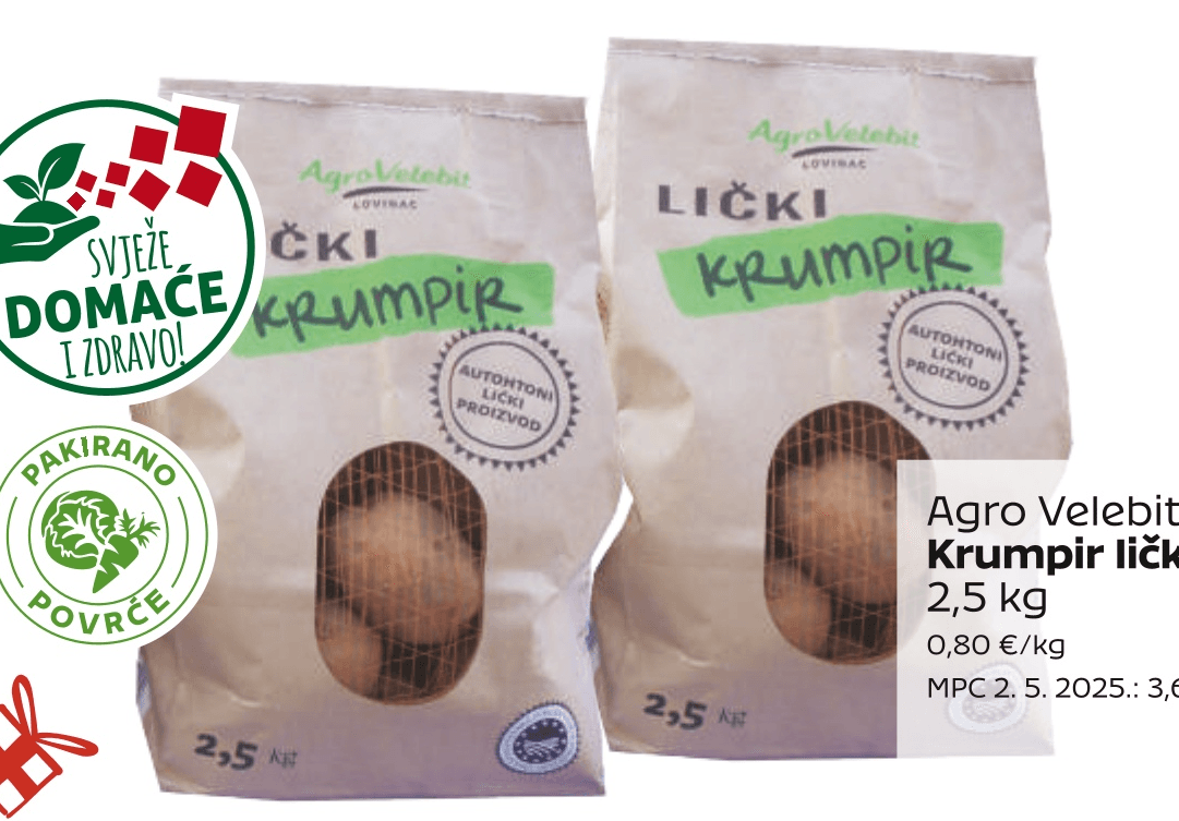 Agro Velebit Krumpir lički 2,5 kg - Akcija u trgovini Tommy