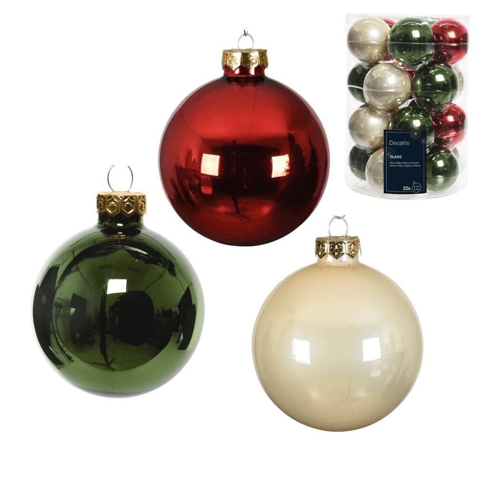 Božićne kugle 6/1, 8 cm, 1 pakiranje Decoris - Akcija u trgovini Boso