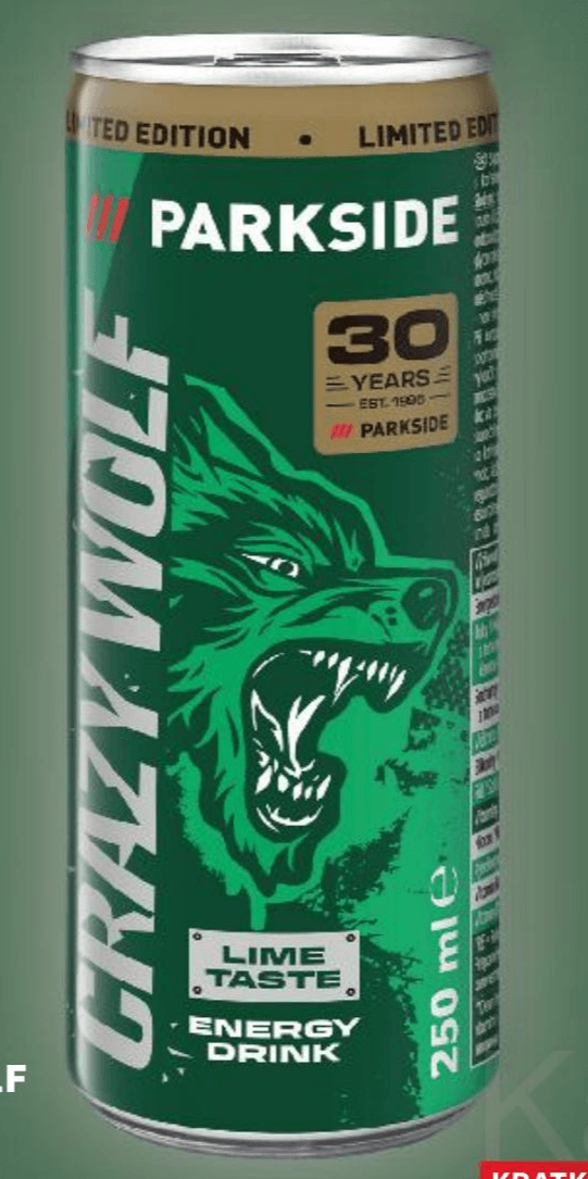 Crazy Wolf energetsko piće okus limete 250 ml Akcija u trgovini Kaufland