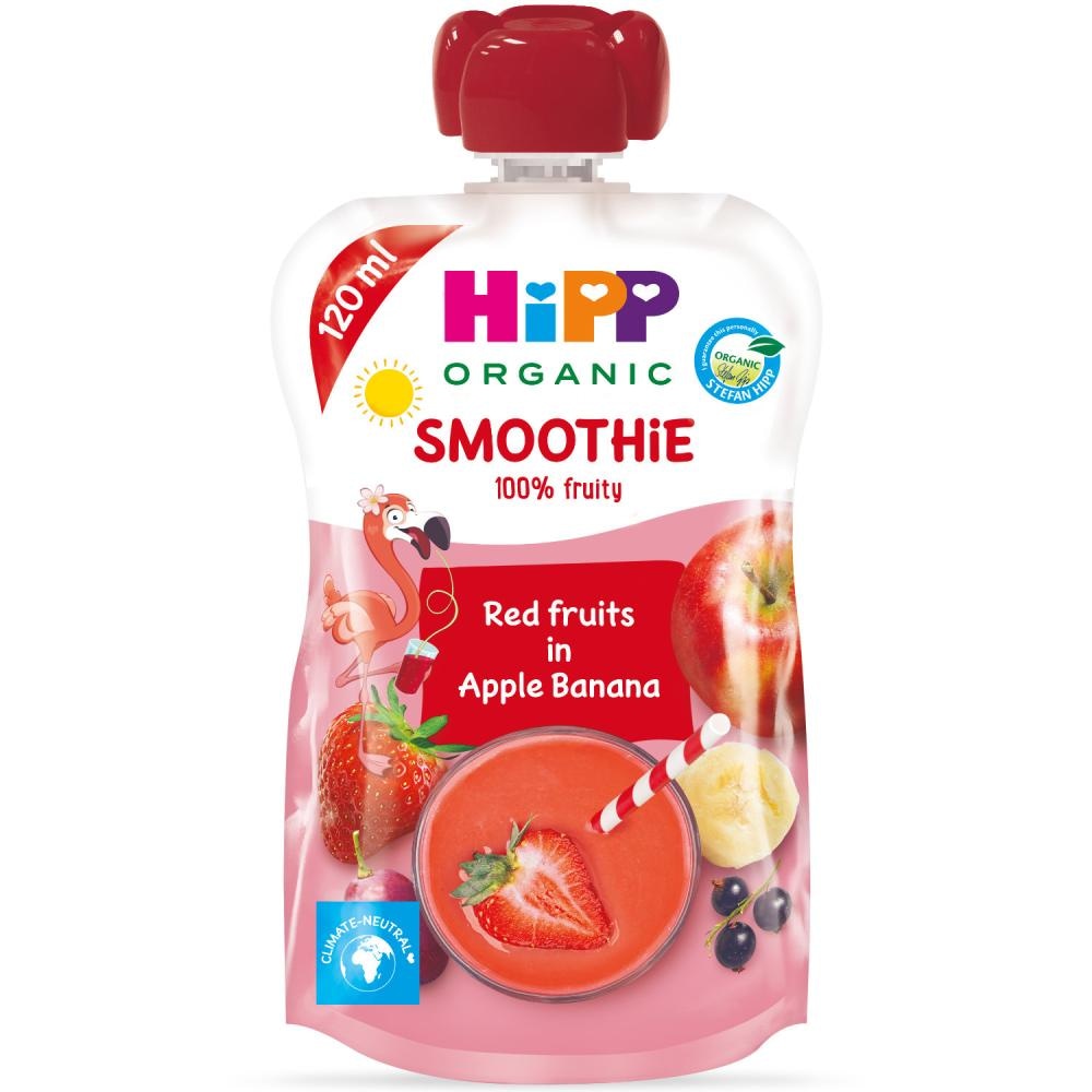 Hippis Bio smoothie jabuka-banana-crveno voće / Bio jabuka-kruška-banana - Akcija u trgovini NTL