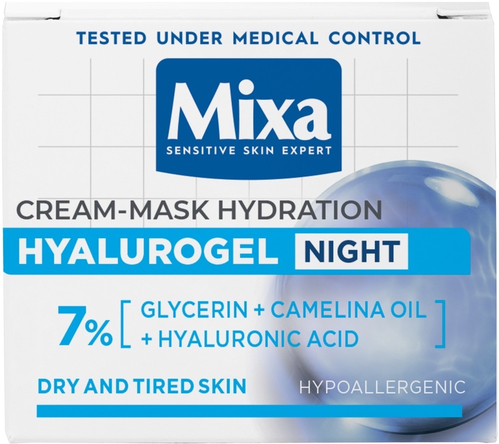 Mixa Hyalurogel Night Hydrating Cream-Mask - Akcija u trgovini Interspar