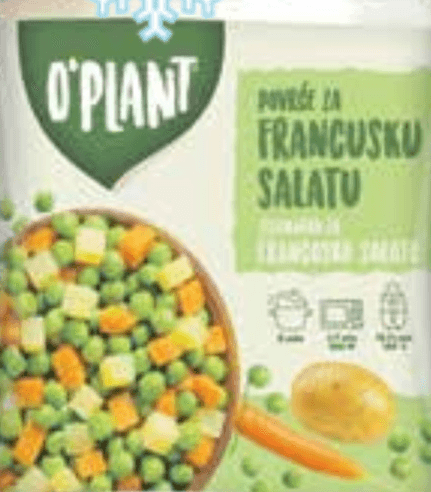 Kraljevski mix ili povrće za francusku salatu O'Plant 400 g - Akcija u trgovini KTC