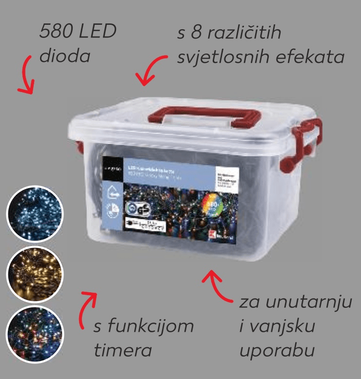 LED žaruljice 580 LED dioda - Akcija u trgovini Kaufland