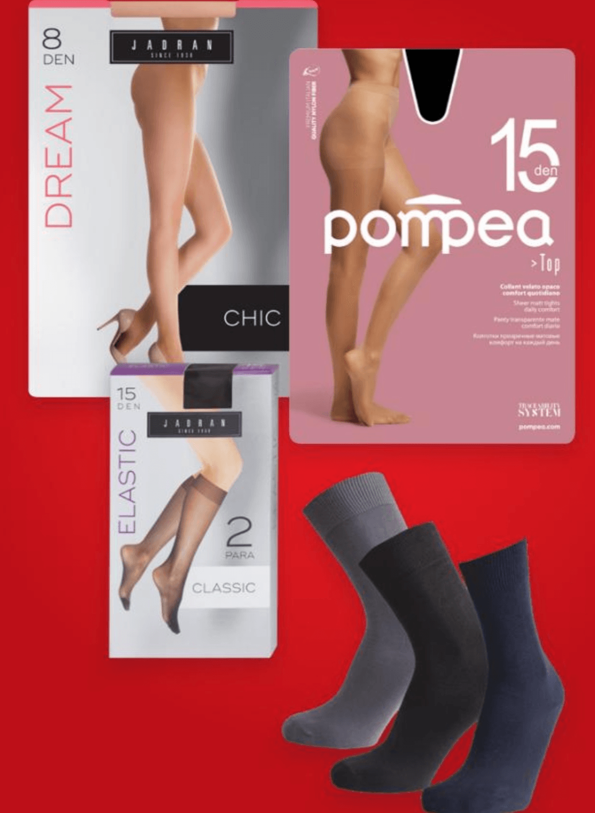 Čarape Jadran i Pompea - Akcija u trgovini Interspar