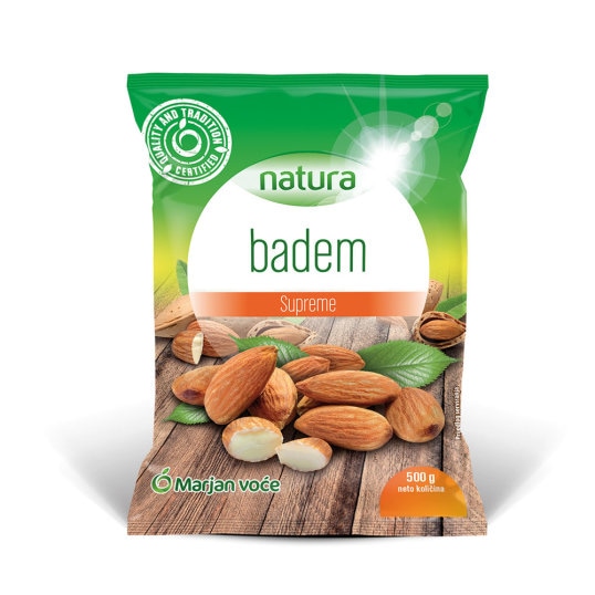 Marjan Voće Badem 500 g - Akcija u trgovini Plodine