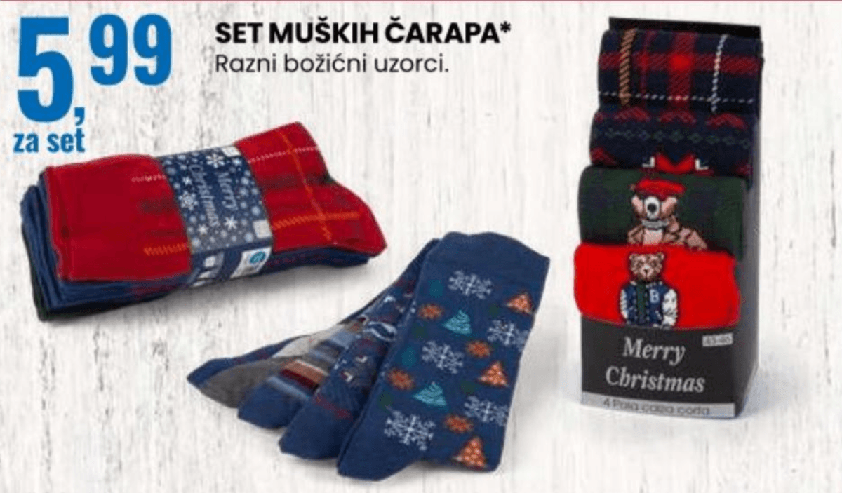 Set muških čarapa - Akcija u trgovini Eurospin