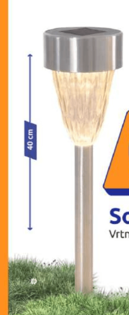 Solarna svjetiljka 40 cm - Akcija u trgovini Action