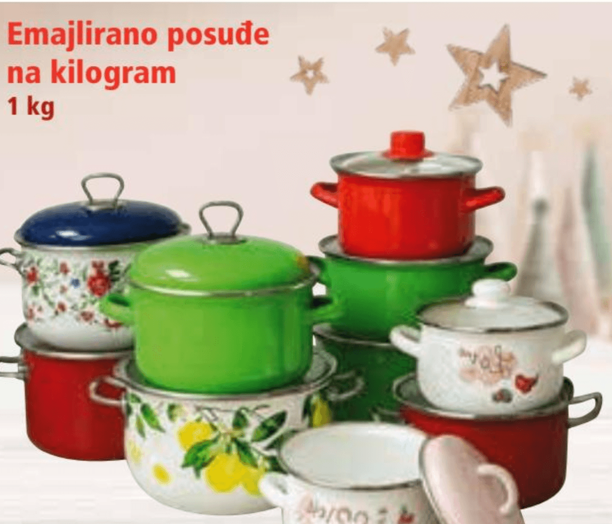 Emajlirano posuđe 1 kg - Akcija u trgovini Interspar