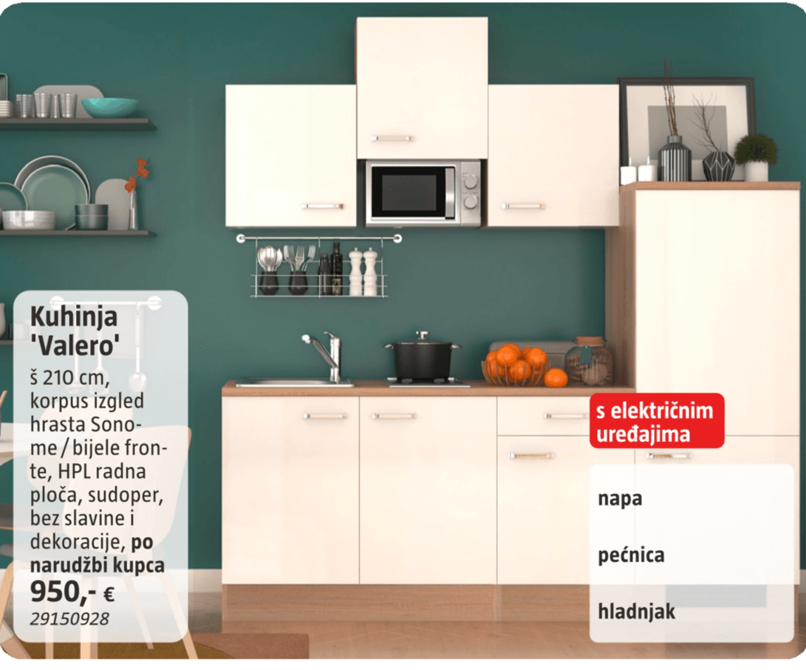 Kuhinja 'Valero' - Akcija u trgovini Bauhaus