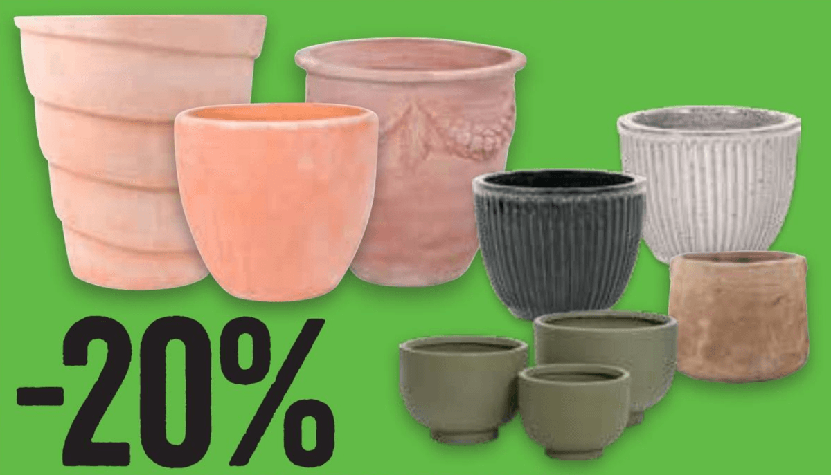 Odabrane tegle terakota, glazirana terakota i vlaknasta glina - Akcija u trgovini Pevex