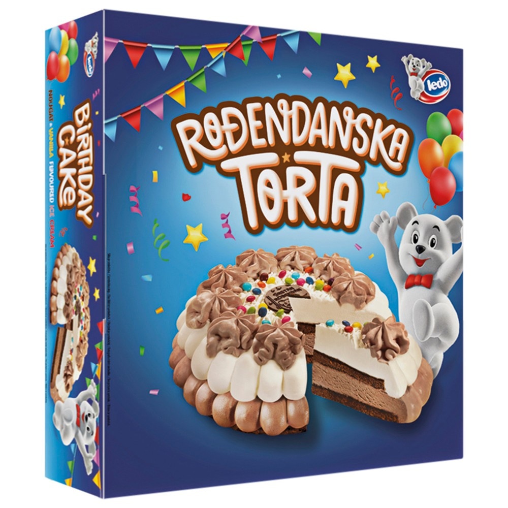Rođendanska torta ili sladoledna torta od čokolade Ledo 1 kg Akcija u trgovini Spar