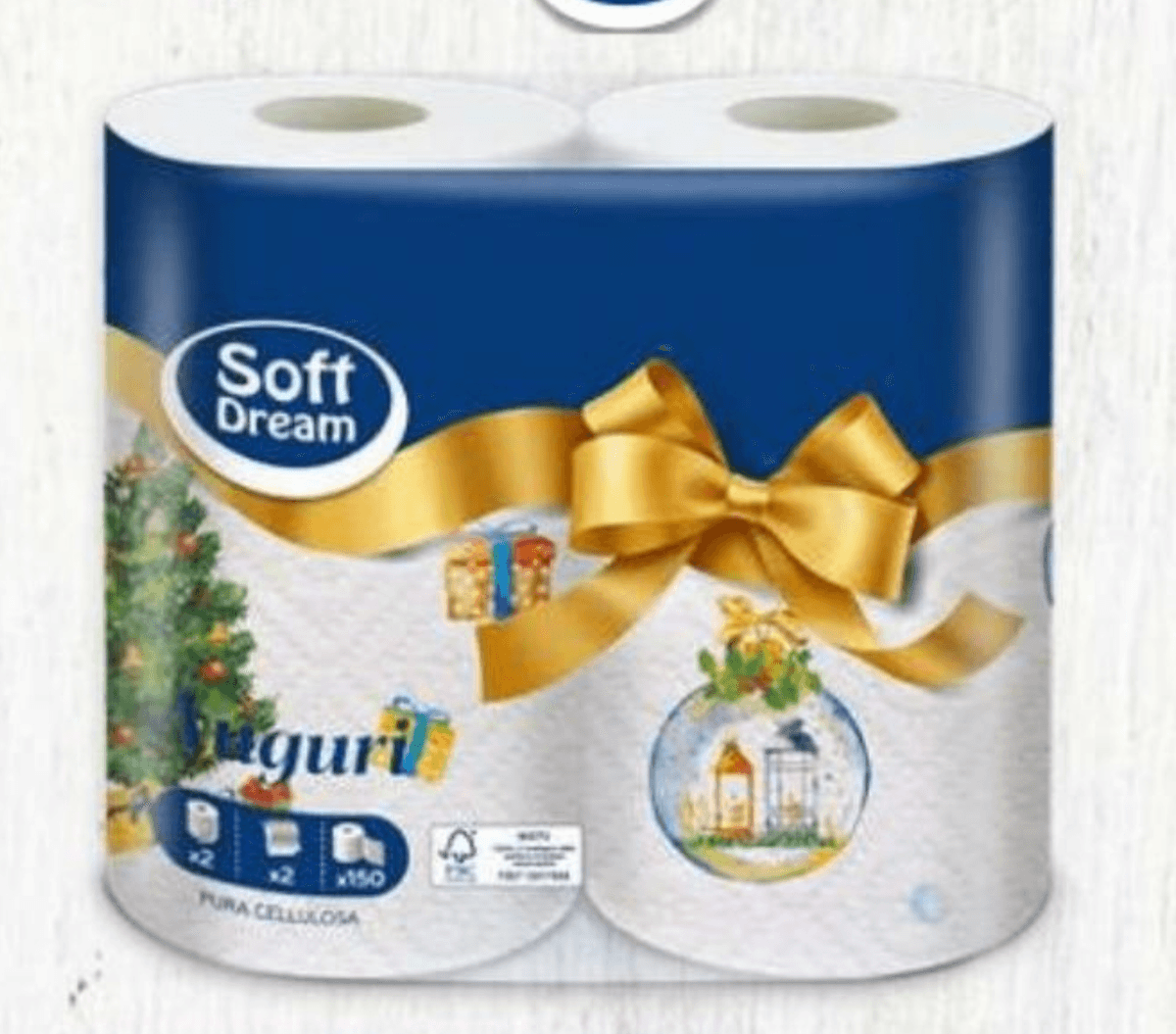 Papirnati ručnik 150 listova 2 sloja 2 role Soft Dream - Akcija u trgovini Eurospin