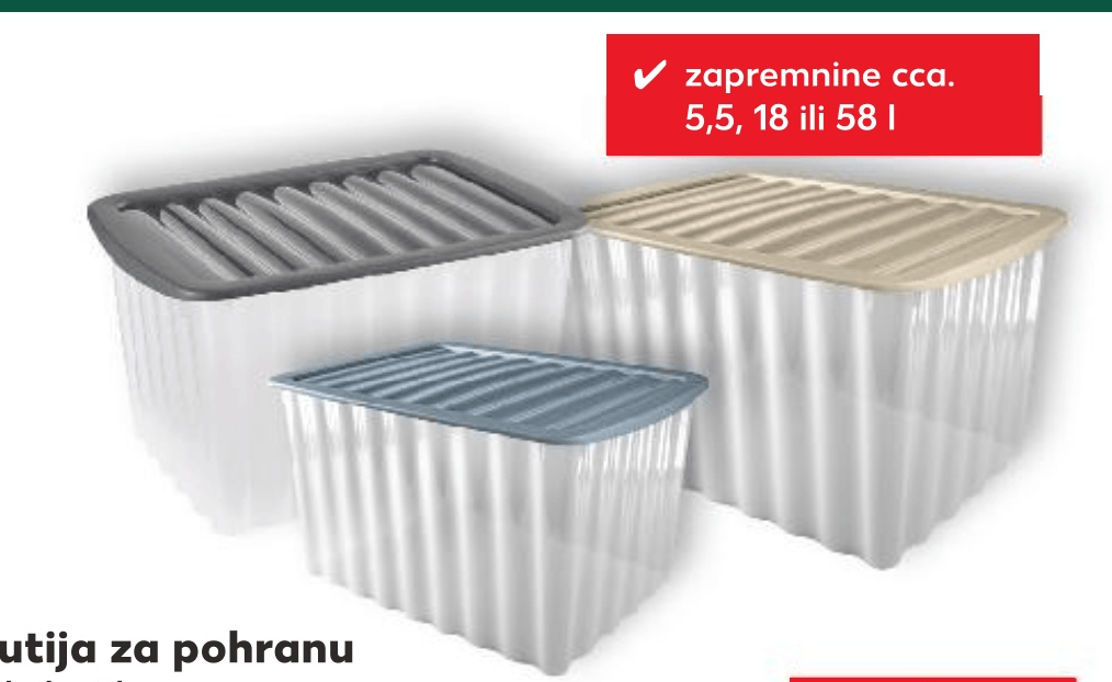Kutija za pohranu komad - Akcija u trgovini Kaufland