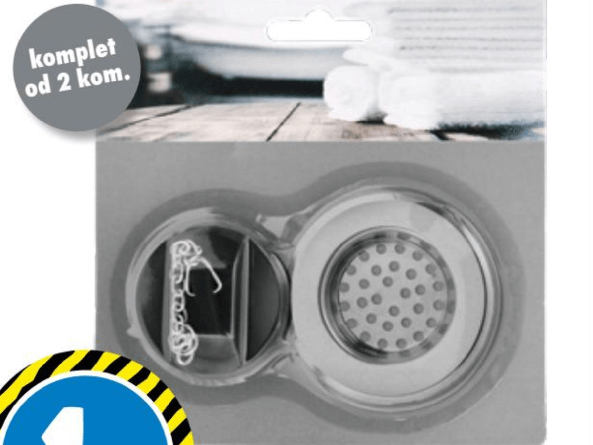 Čep i odvodno sito komplet od 2 kom. - Akcija u trgovini Tedi