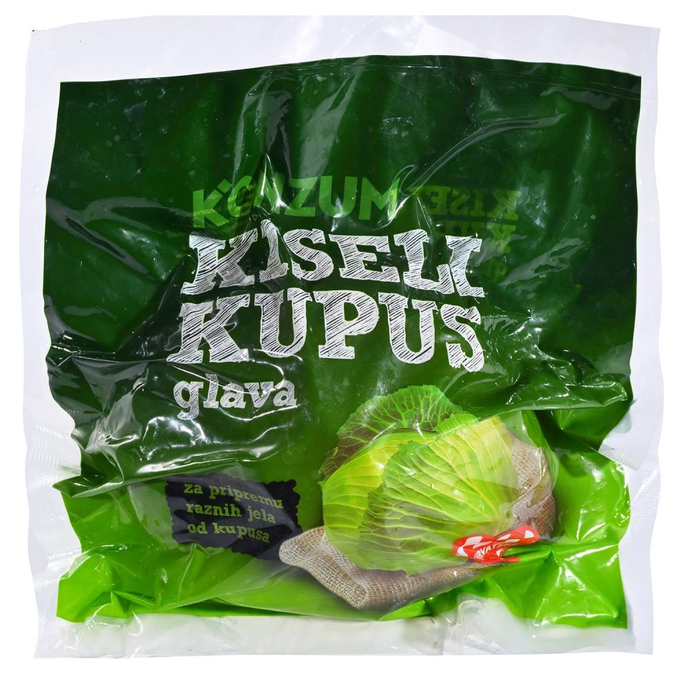 Kiseli kupus glava 1kg KONZUM - Akcija u trgovini Konzum