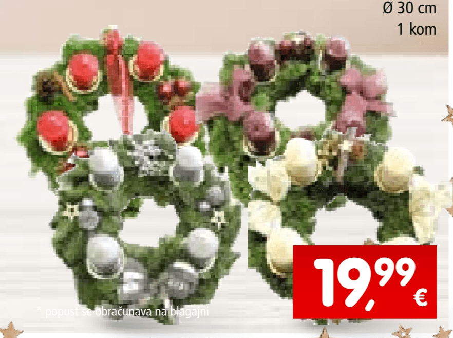 Adventski vijenac 1 kom - Akcija u trgovini Interspar