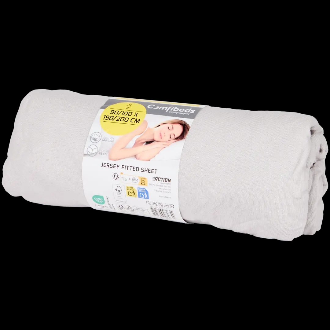 Comfibeds plahta od žerseja bijela 90/100 x 190/200 cm Akcija u trgovini Action