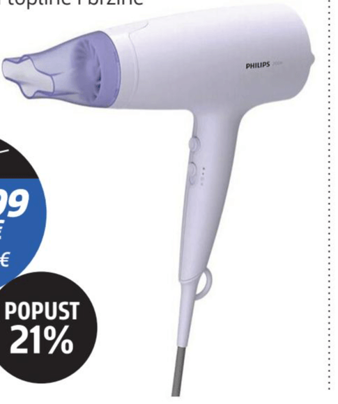 Sušilo kose Philips BHD 341/10 Akcija u trgovini Centar Tehnike