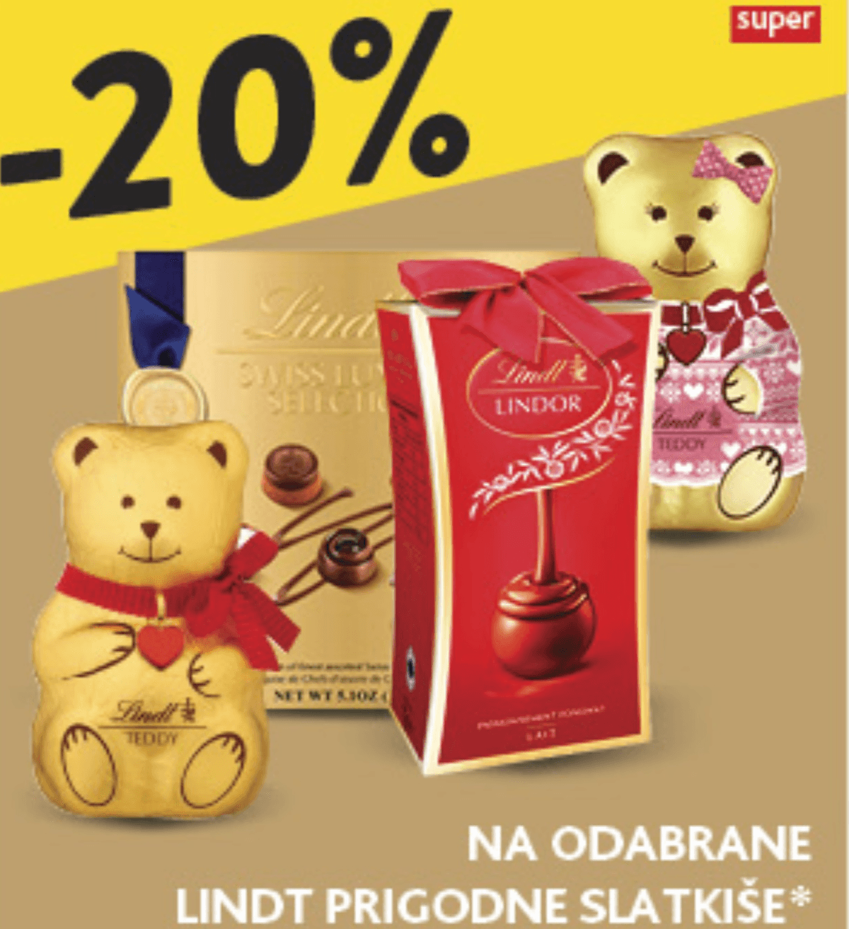 Odabrani Lindt prigodni slatkiši - Akcija u trgovini Konzum