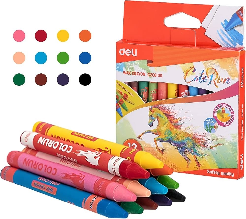 Deli ColoRun wax crayons 12 kom Akcija u trgovini Konzum