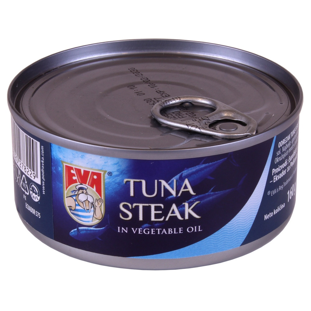 Tuna steak u biljnom ulju Eva 160 g, ocijeđena masa 104 g - Akcija u trgovini Spar