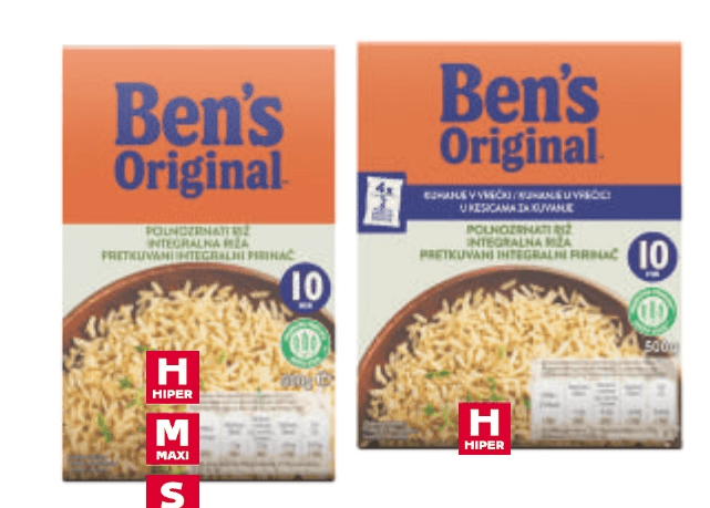 Ben's original Riža 500 g - Akcija u trgovini Tommy