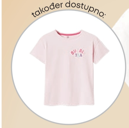 Ružičasta majica kratkih rukava za djevojčice - Akcija u trgovini Pepco
