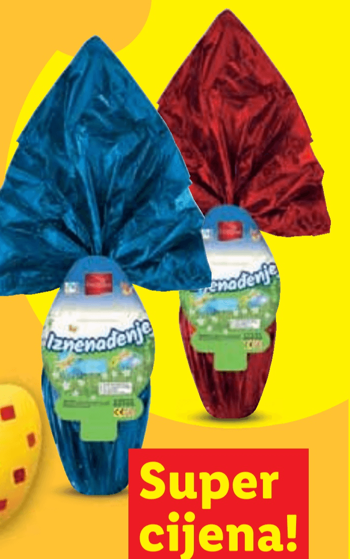 Čokoladno jaje s iznenađenjem 250 g - Akcija u trgovini Lidl