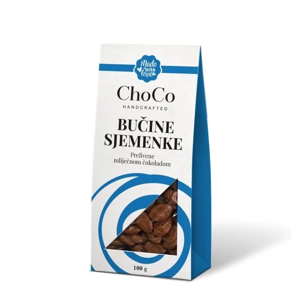 Bučine sjemenke prelivene mliječnom čokoladom 100 g Choco - Akcija u trgovini Interspar