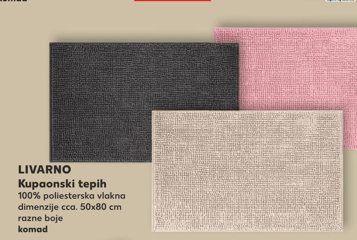 LIVARNO Kupaonski tepih - Akcija u trgovini Kaufland