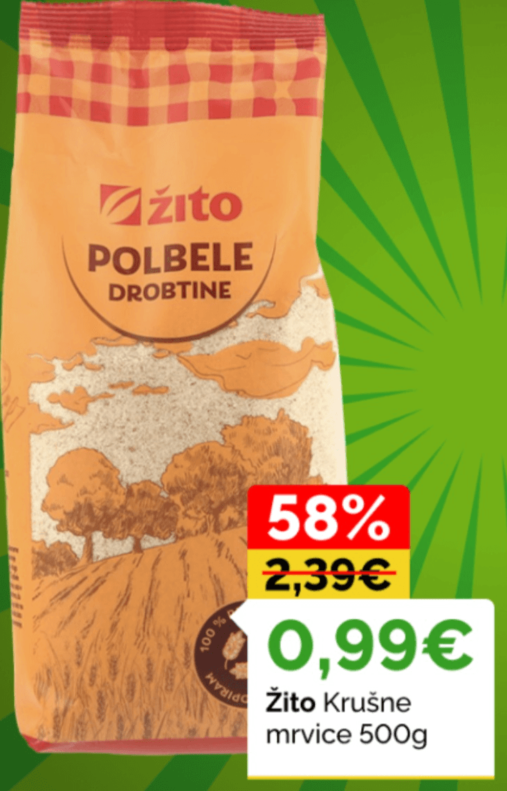 Žito Krušne mrvice 500g - Akcija u trgovini Žabac