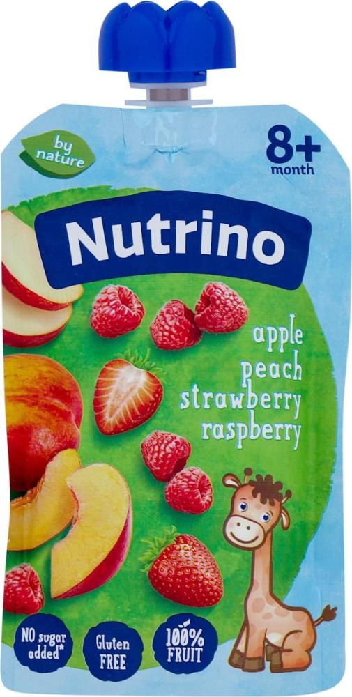 Nutrino voćna kašica jabuka breskva, jagoda, malina 100 g - Akcija u trgovini Dm