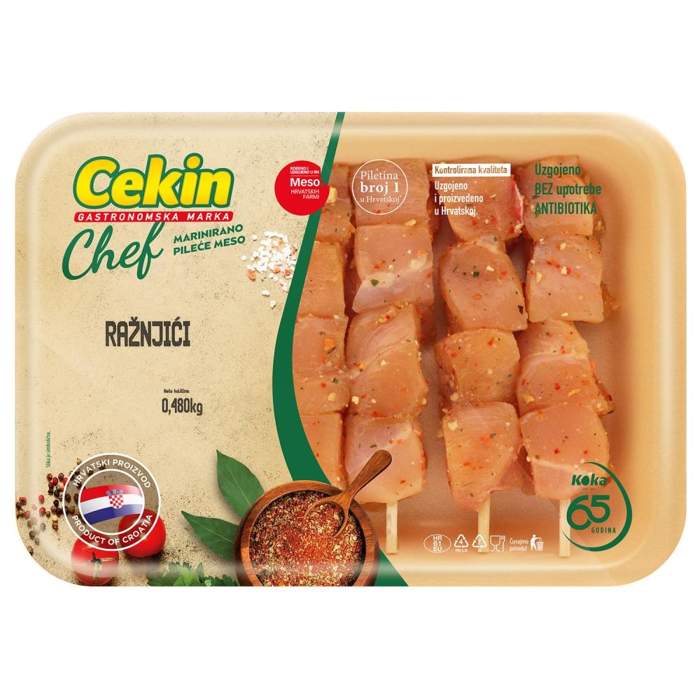 Cekin Chef Ražnjići 480g - Akcija u trgovini Konzum