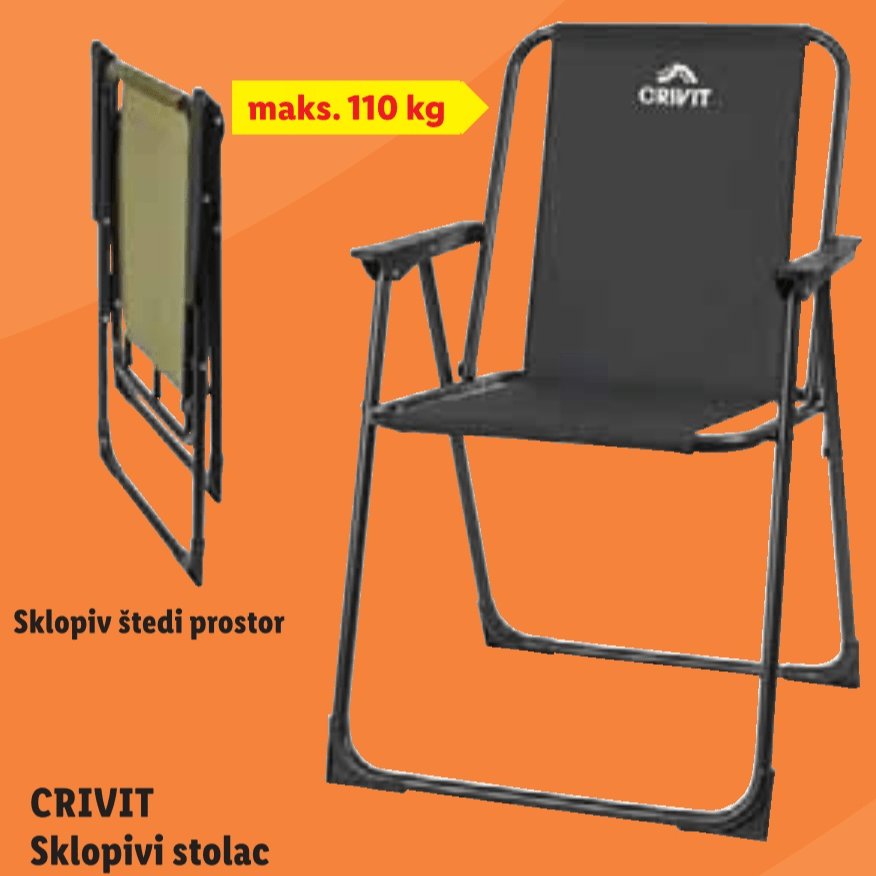 CRIVIT Sklopivi stolac - Akcija u trgovini Lidl