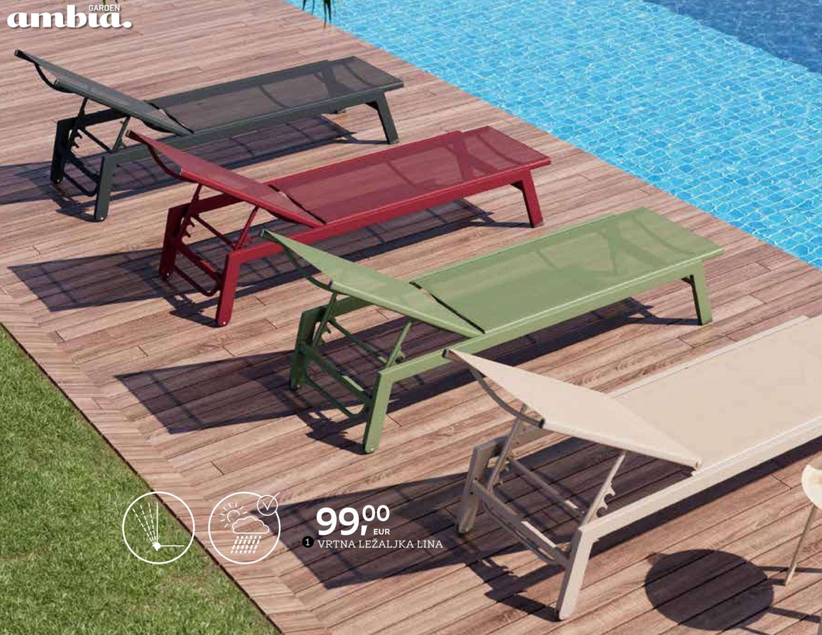 Vrtna ležaljka Lina - Akcija u trgovini Lesnina