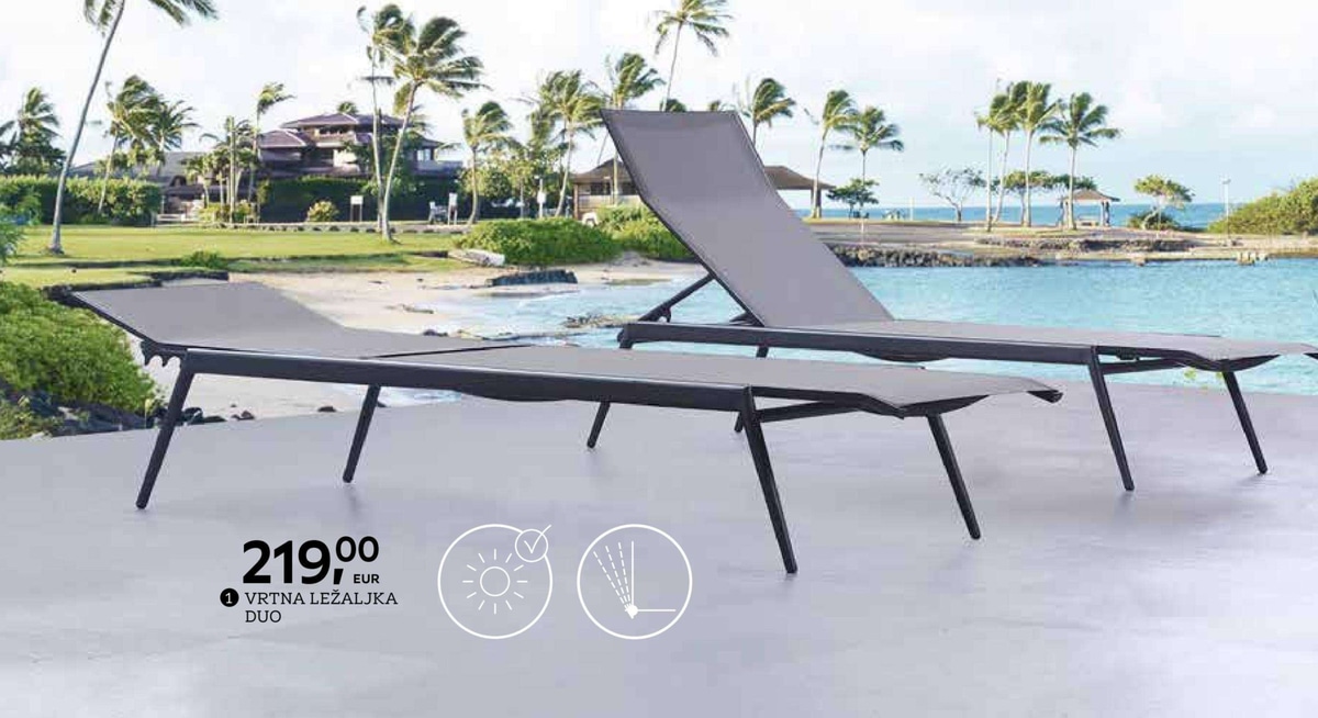 Vrtna ležaljka Duo amalio - Akcija u trgovini Lesnina