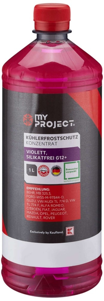 My Project Kühlerfrostschutz Konzentrat G12+ 1 L Akcija u trgovini Kaufland