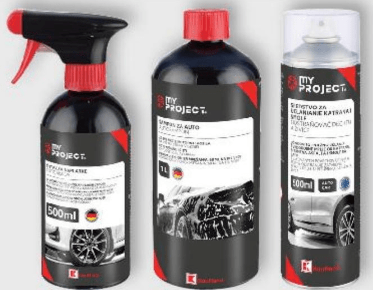 MY PROJECT Oprema za čišćenje automobila komad - Akcija u trgovini Kaufland
