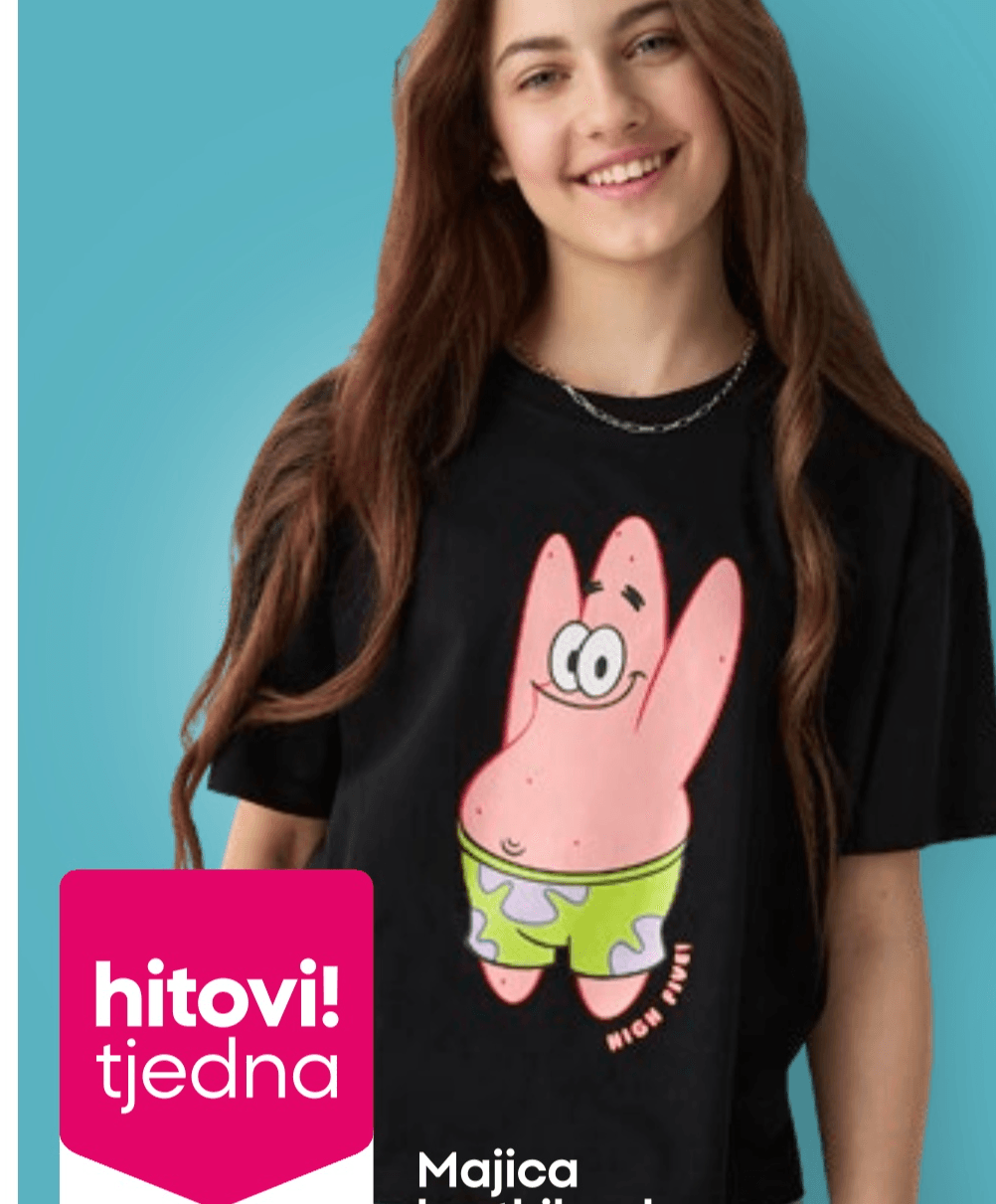 Majica kratkih rukava Spužva Bob - Akcija u trgovini Pepco