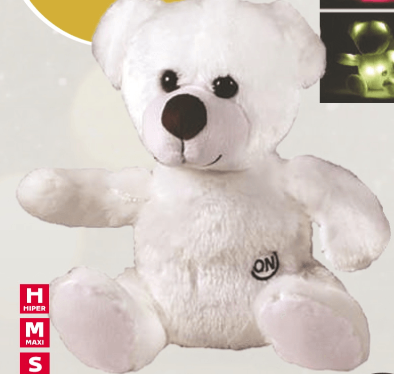 Plišani medo s LED svjetlom 1 kom - Akcija u trgovini Tommy