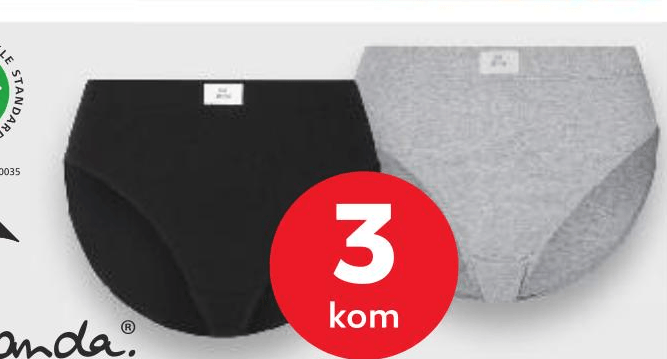 Oyanda Ženske slip gaćice 3 kom - Akcija u trgovini Kaufland