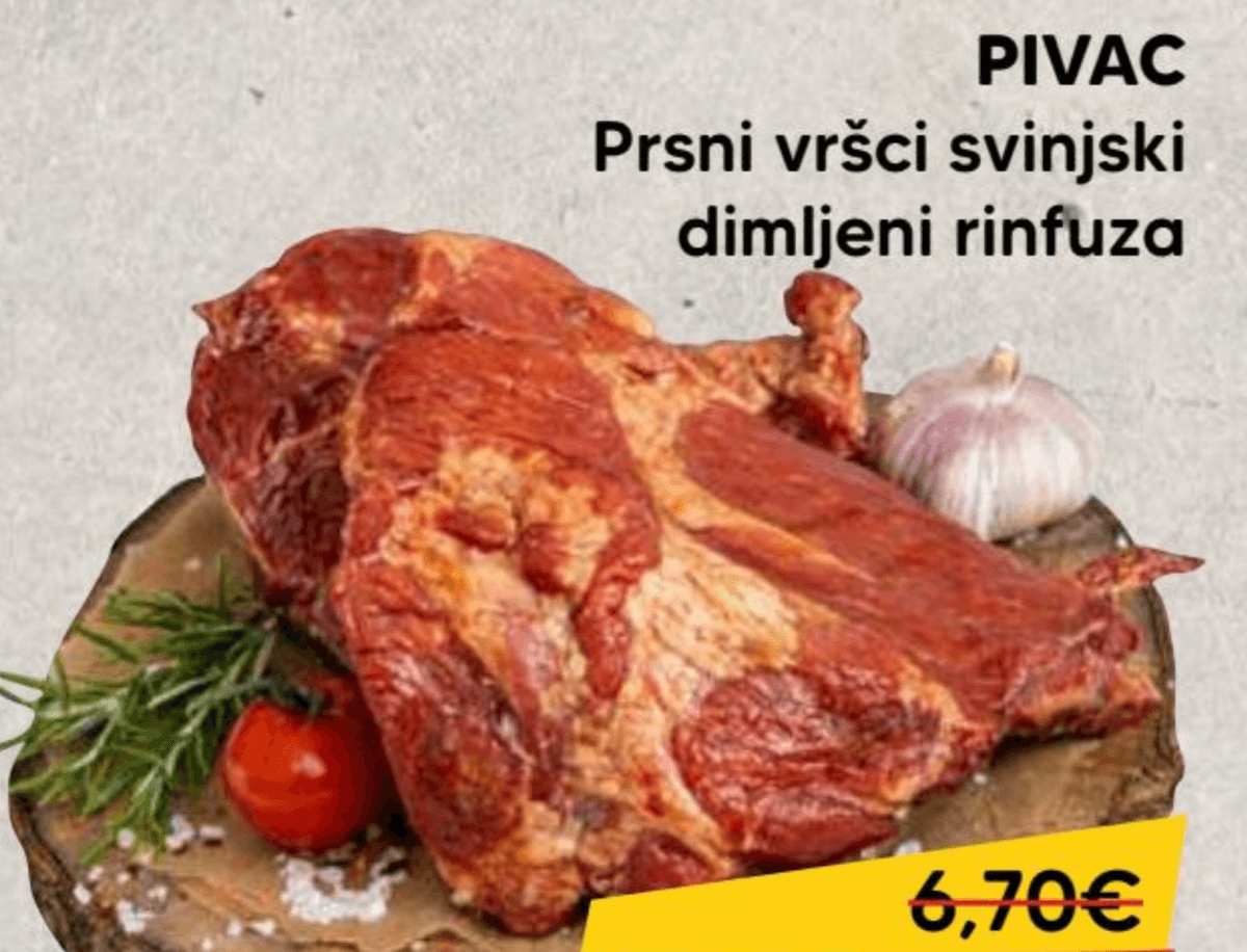 Prsni vršci svinjski dimljeni Pivac Akcija u trgovini Pivac