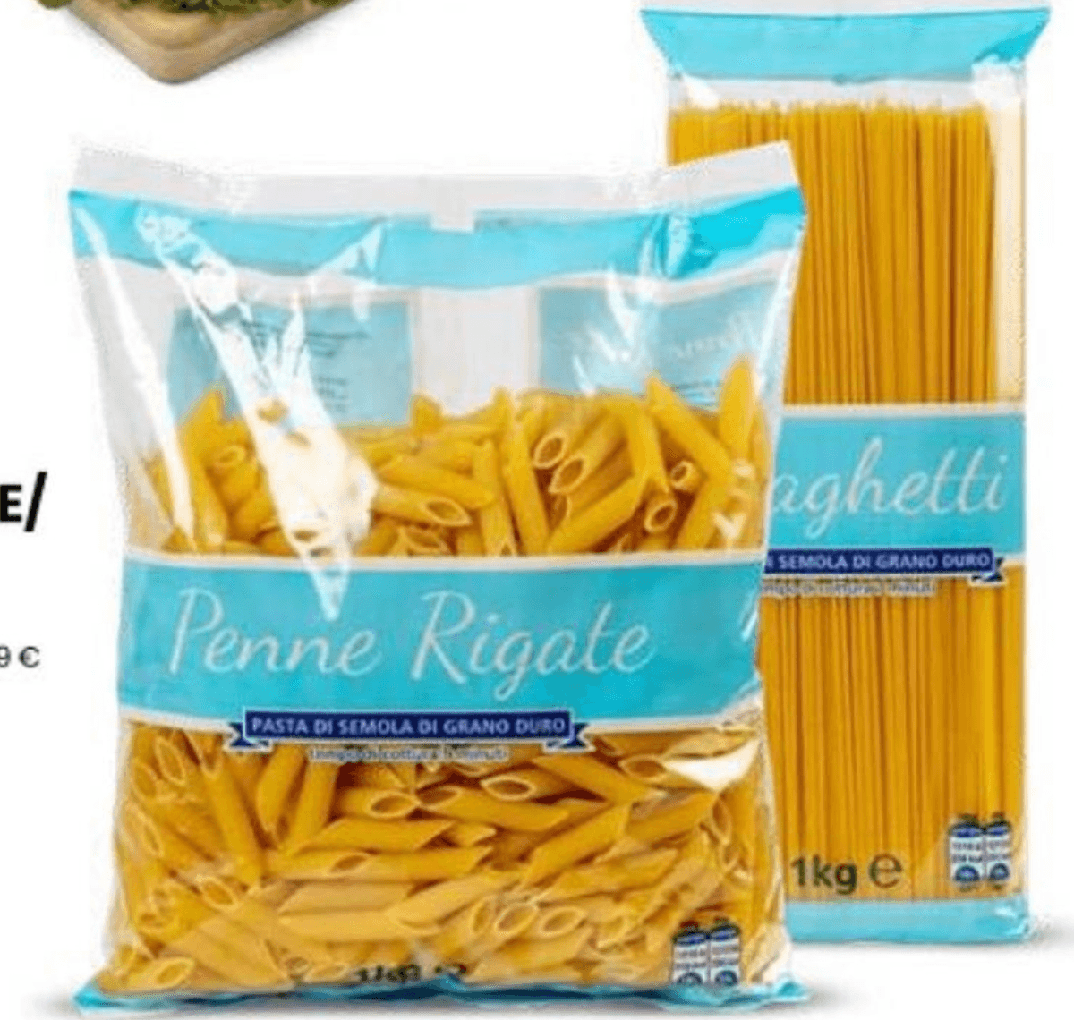 Tjestenina Penne Rigate/Spaghetti 1 kg - Akcija u trgovini Eurospin