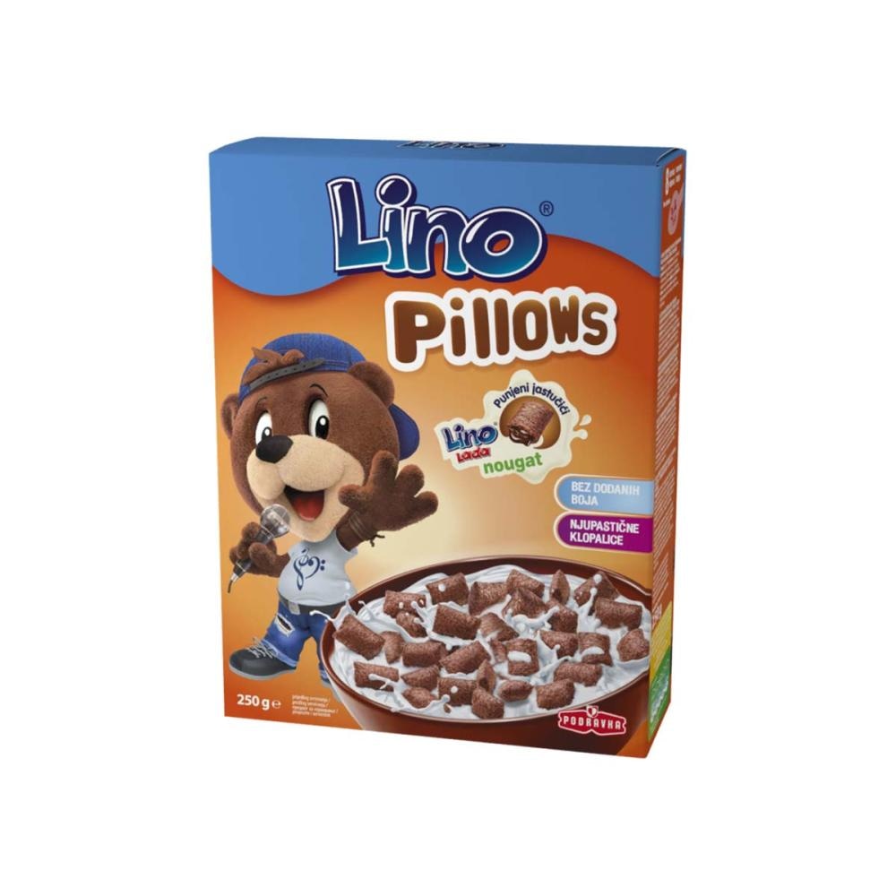 Žitni jastučići tamni s tamnim punjenjem 250 g Lino Pillows - Akcija u trgovini NTL