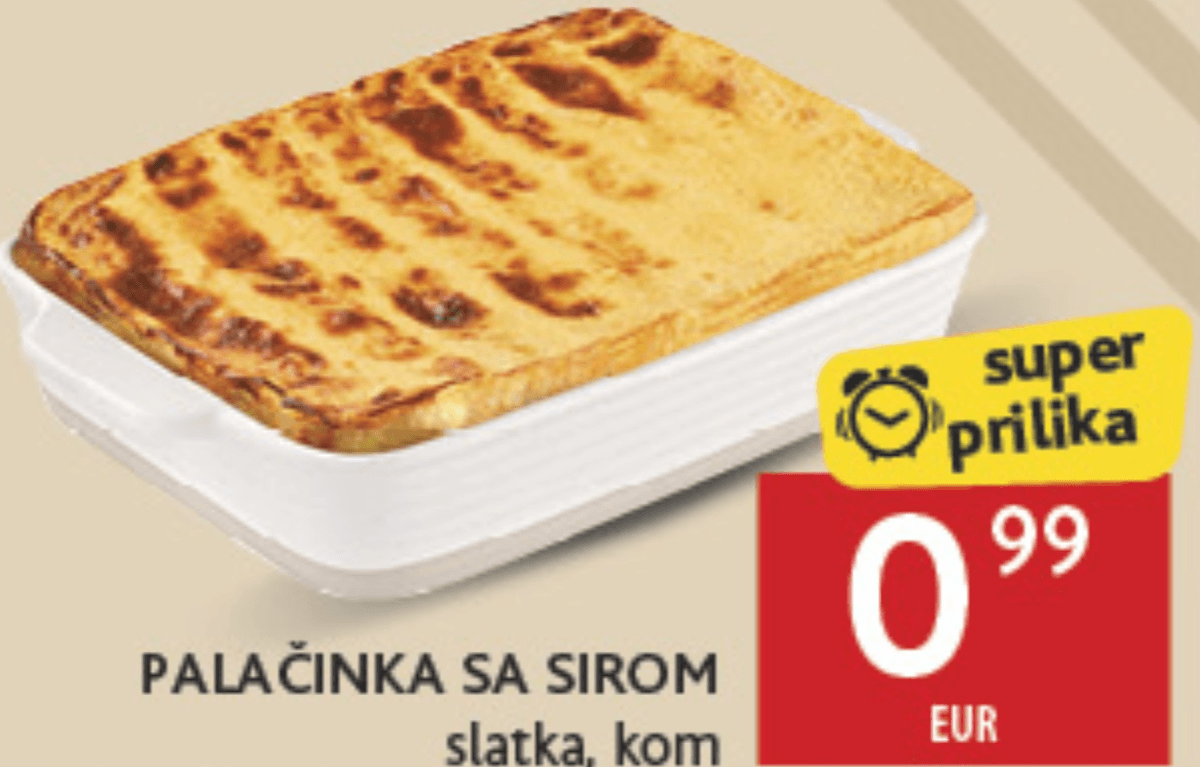 PALAČINKA SA SIROM kom - Akcija u trgovini Konzum