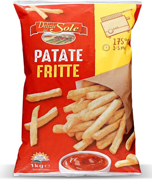 Pommes frites predprženi 1 kg Delizie Sole - Akcija u trgovini Eurospin
