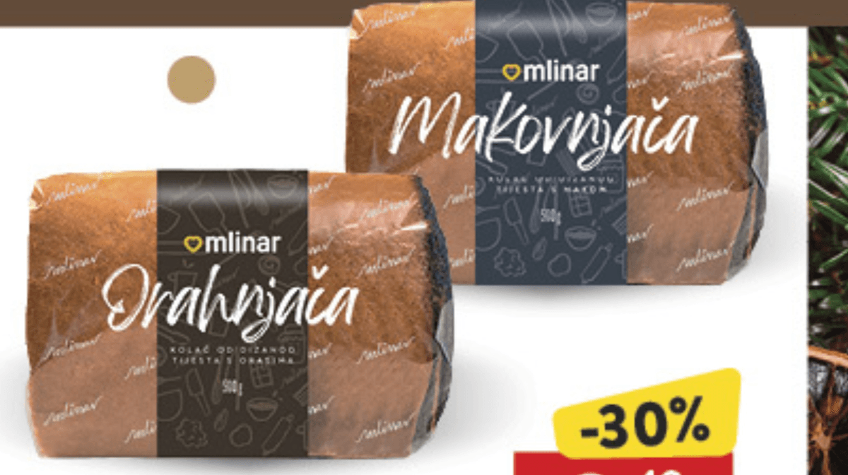 Mlinar Orahnjača, Makovnjača 500g - Akcija u trgovini Konzum
