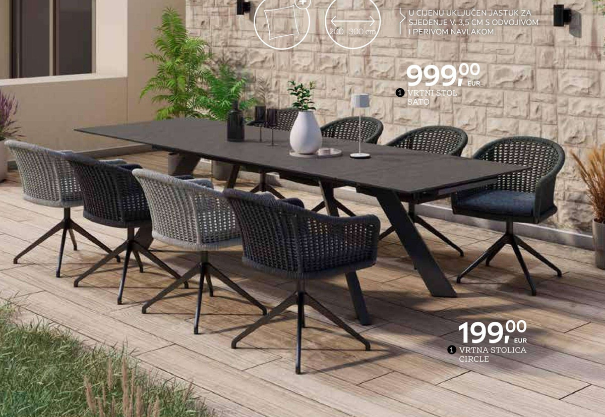 Vrtni stol Sato - Akcija u trgovini Lesnina