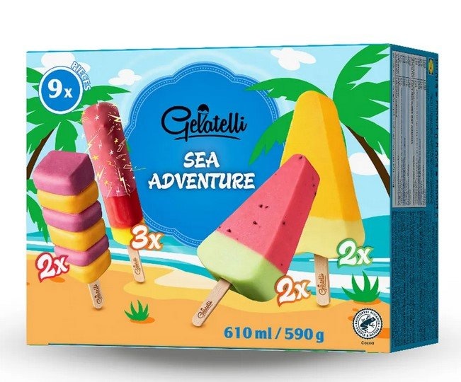 Gelatelli Sladoled Lemon ili Sea Adventure 6x88ml ili 610 ml - Akcija u trgovini Lidl