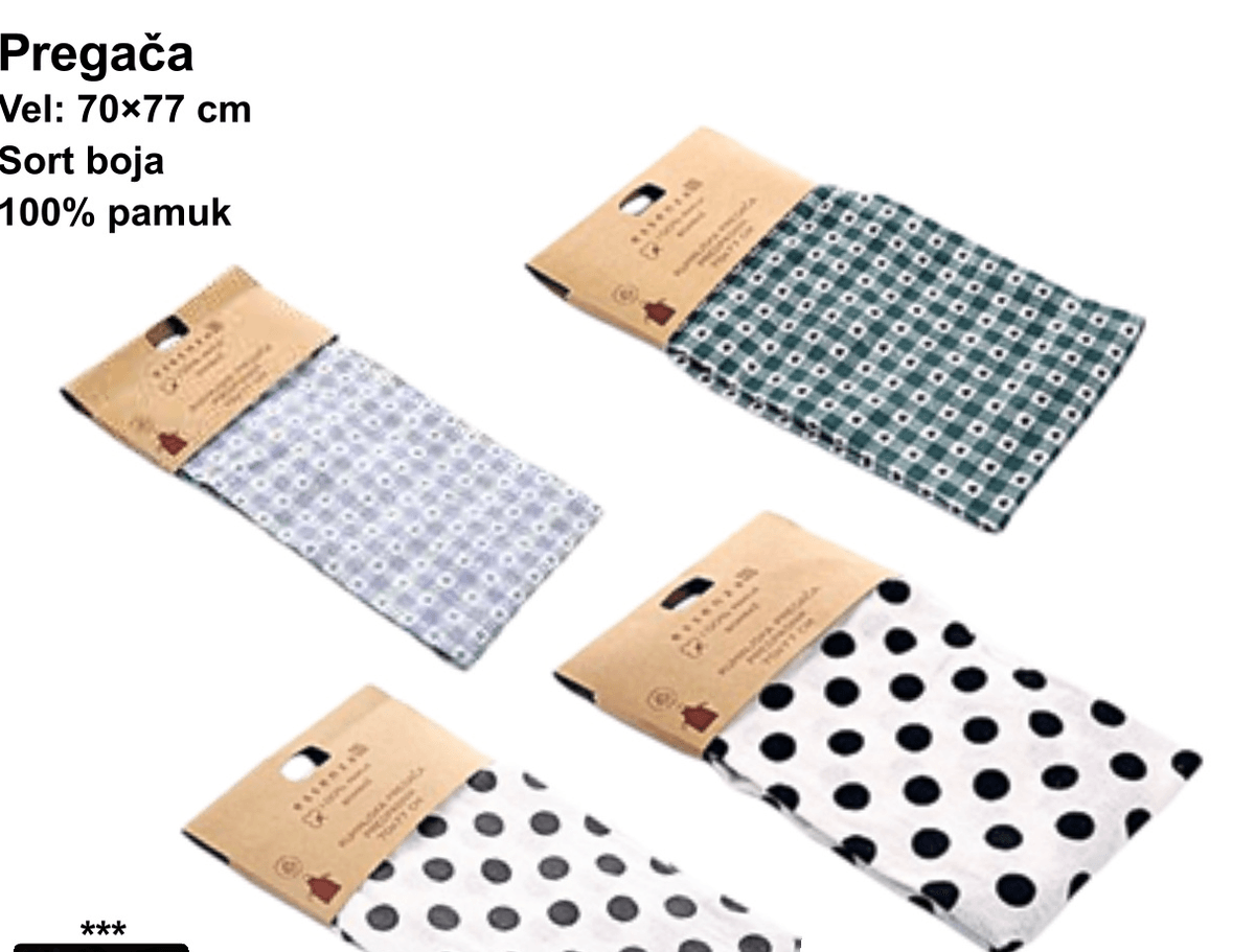 Pregača Vel: 70×77 cm - Akcija u trgovini KTC